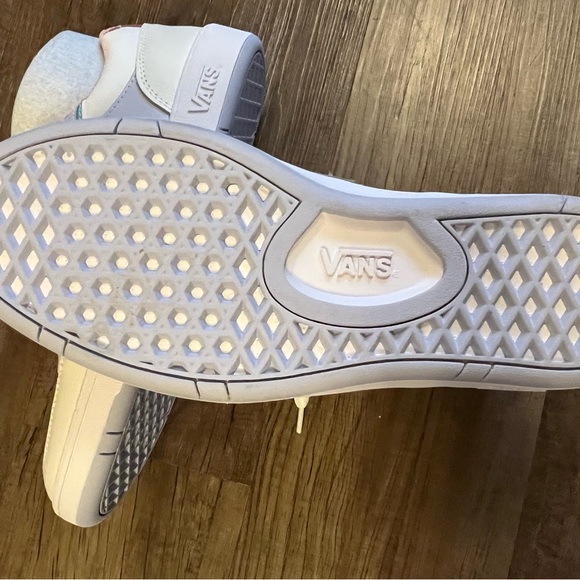 Vans Lowland ComfyCush Sneakers Women 10 Mens 8.5 White Rose Lace-Up Shoe 721356 - Picture 6 of 8